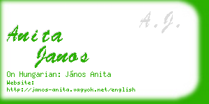 anita janos business card